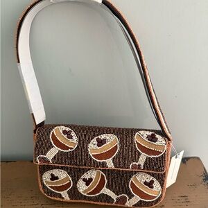 Espresso martini beaded ☕️ 🍸 Shoulder Bag NWT (never worn)
